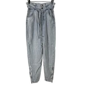 Vintage Havana Women's Paper Bag Waist Lightweight Jeans - Size Small - Retro